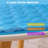 Extra Large Dog Cooling Mat, Breathable Washable Summer Pet Cooling Pad for Kennels, Crates, Beds (Blue) 40"x28"