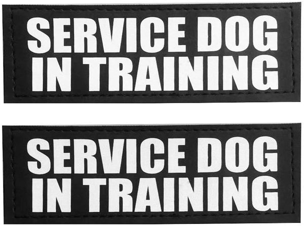 Fairwin Service Dog in Training Patches, Reflective and Removable Tags for Service Vest Harness