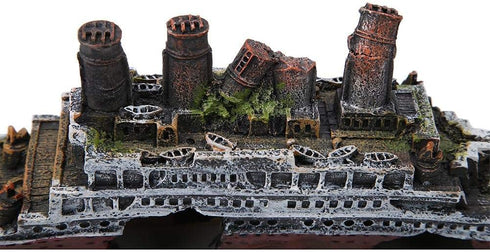 Aquarium Shipwreck Decorations, Resin Titanic Lost Wrecked Boat, Sunken Ship Ornament for Fish Tank