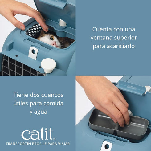 Catit Voyageur Cat Carrier, Medium Size, Blue/Grey, Model 41385
