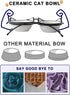 Y YHY Raised Cat Bowls, 12 oz Ceramic Elevated Food and Water Dishes with Stand, Dishwasher Safe for Cats and Small Dogs