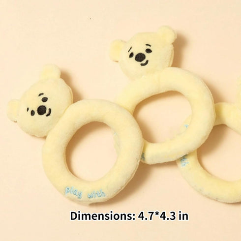 Layheld Set 3pcs) Cat Dog Chew Toy Cute Baby Cute Pacifier Bottle Rattle Plush Squeaker Toys Super Soft Indoor Play Pet