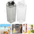 4pcs 500ml Set, MAGICLULU Milk Carton Bottle Reusable Plastic Square Milk Container with Airtight Lid, Portable Juice