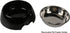 M&BGWPP Melamine Plastic Dog Food Bowl, Non-Skid Base, 2-in-1 Removable Stainless Steel Feeder for Dogs and Cats (14oz)