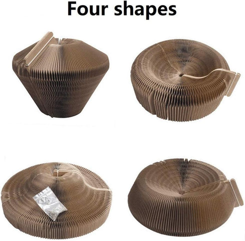 Collapsible Cat Scratcher Lounge Bed, Recycled Corrugated Cat Nest