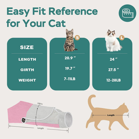 Pawfun Pink-S-2 Self-Adhesive Cat Grooming Wrap