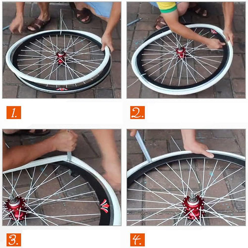 Road Bike Tires - Lightweight Puncture-Proof Solid Tires for Fixed Gear Cycling 700x23C