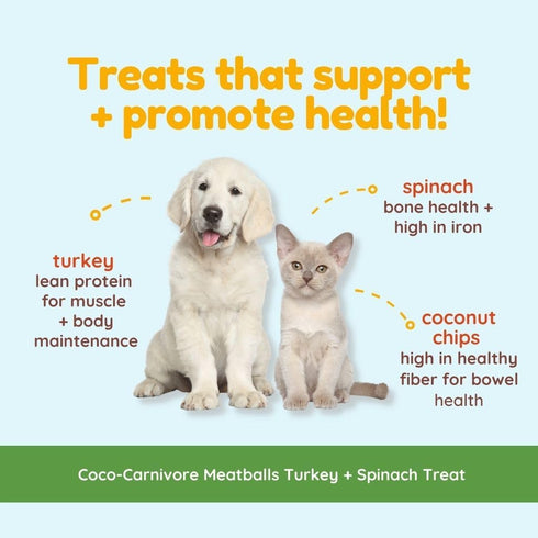 CocoTherapy 3 Pack Turkey Meatballs Dog Treats