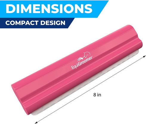 Deshedding Brush for Horses and Large Pets, 8-Inch, Pink, Professional Grooming Tool