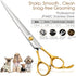Professional Dog Grooming Scissors, Straight 7.5" Pet Grooming Shears for Small Dogs, Japan 440C Stainless Steel