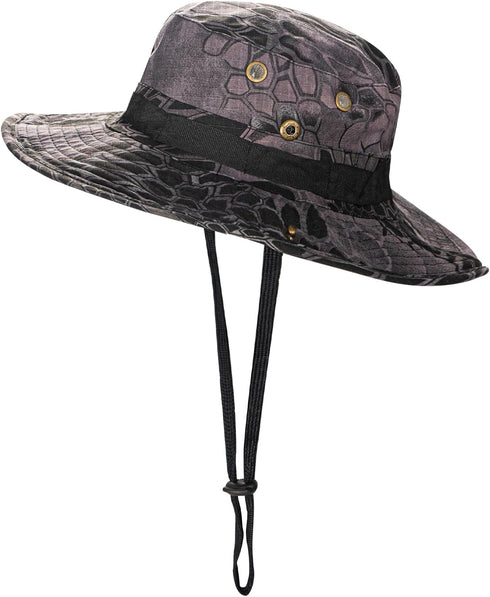 Rosoz Sun Hats for Men Women Boonie Bucket Hat UPF 50+ Wide Brim UV Protection for Fishing Hiking