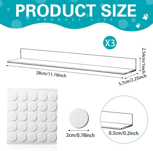 3 Pcs Total Length 33.5'' x 2.25'' Width x 0.16 Thick Clear Pet Window Sill Protector from Dog Cat Scratching Transparent Protection Against Dog Claw Chewing Slobbering Window Cover Guard