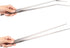 Long Tweezers for Aquarium 15 inch - 2 Pcs Stainless Steel Reptile Feeding Tongs, Curved and Straight Design