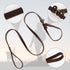 Real Leather Slip Dog Leash for Medium Large Dogs - Soft Sturdy Heavy Duty Flat Pet Training Leash, Brown