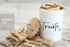 White Dog and Cat Treat Container with Easy to Open Bamboo Lid, 98 oz Pet Treat Storage Container