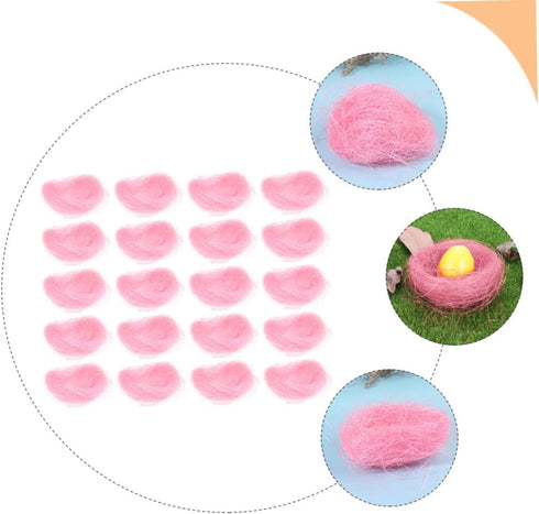 20pcs Mipcase Artificial Bird Nests for Decoration Realistic Simulation Nesting for Easter Home Decor and Photo Props