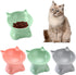 3PCS Elevated Cat Bowls, 15° Tilted Raised Anti-Vomiting Food and Water Bowl Set, Shallow Whisker Friendly Cat Dish