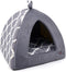 Pet Tent - Soft Bed for Dog and Cat by Best Pet Supplies, Sand Linen, 19" x 19" x H:19"