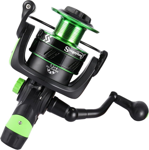 Sougayilang Spinning Reel, 13+1 Stainless Steel BB Bait Feeder Carp Fishing Reel for Freshwater and Saltwater