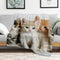 PALNKART Cute Cat Flannel Blanket for Sofa Bed Travel Camping Chair, Soft Warm