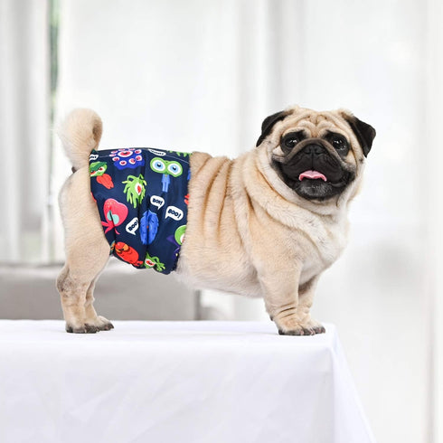 DM07L CuteBone Dog Belly Bands for Male Dogs Wraps Washable Doggie Diapers
