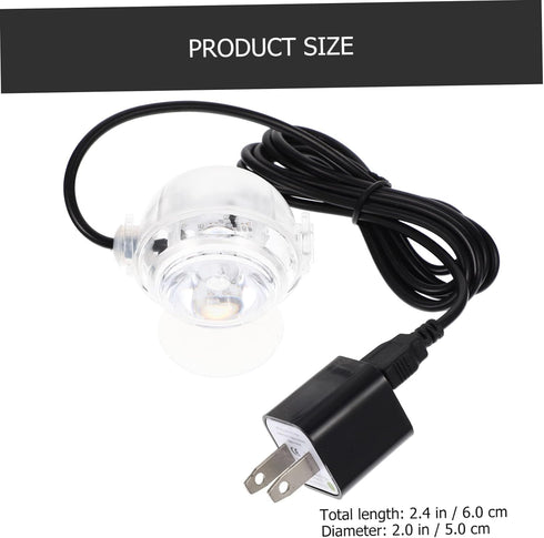 Aquarium Light Fish Tank Spotlight, Underwater LED Spotlight with Suction Cup Lamp for Fish Tank Supplies
