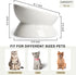 Elevated Tilted Cat Bowl - Ceramic Raised Food Dish for Cats and Small Dogs, 6 Inches, 10 Oz, Anti Vomit, White