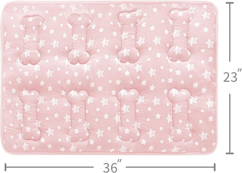 Dog Crate Mat (36" X 23"), Soft Dog Bed Mat with Cute Prints, Personalized Anti-Slip Bottom, Machine Washable Kennel Pad