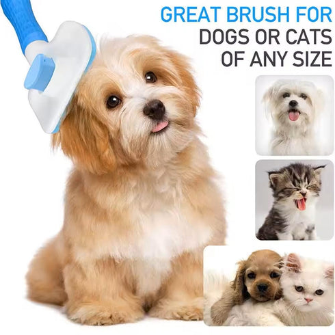 Cat Grooming Brush, Pet Hair Brush, Dog Slicker Brushes for Grooming, Gently Removes Loose Undercoat, Brush for Pet