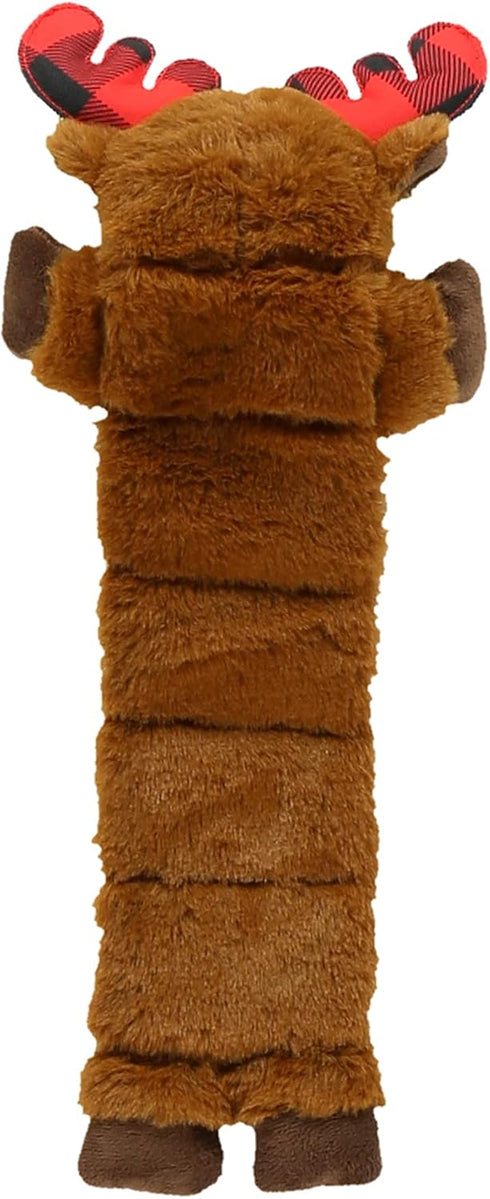 Lazy One Moose Squeaky Dog Toy, Soft Crinkle Toy for Heavy Chewers