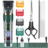 Dog Hair Clippers, Dog Grooming Clippers Kit with LED Display, Low Noise Heavy Duty Pet Hair Shaver Trimmers (Green)