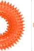 ASPCA Squeaky Puppy Teething Spikey Glitter Ring Chew Toy - Non-Toxic TPR Rubber for Small to Medium Dogs - Random Color