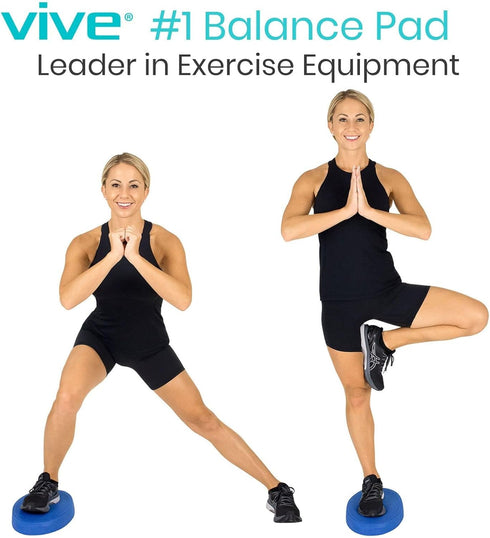 Vive Oval Balance Pad, Wobble Cushion for Physical Therapy, Soft Stability Trainer for Workouts and Yoga