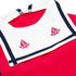 Blueberry Pet Soft & Comfy Summer Vacation Beach Cotton Dog T-Shirts, Cerise Red, 2 Pack, Sailor Suit