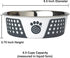 PetRageous 15002 Fiji Stainless Steel Non-Slip Dishwasher Safe Dog Bowl 6.5-Cup Capacity 8.5-inch Diameter 2.75-inch Tall for Large and Extra Large Dogs, White and Slate Blue