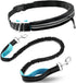 Caudblor Waist Leash for Medium Large Dogs - Bungee Hands Free Dog Leash with Zipper Pouch, Padded Handle, Heavy Duty