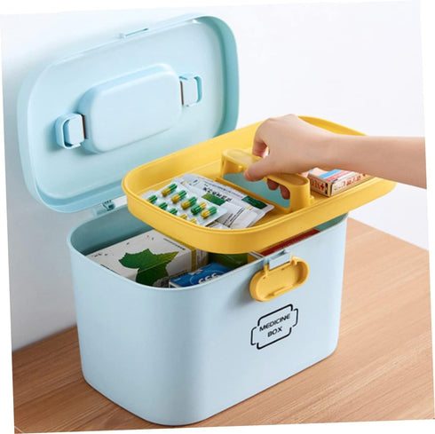 Compact Medication Organizer Bag with Portable Handle