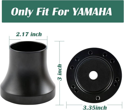 Golf Cart Steering Wheel Adapter for YAMAHA by Roykaw in Black