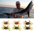 Viodmss 6pcs 3D Cranka Crab Lure Crab Bait Simulated Crab Soft Lure with Double Hooks for Fishing Accessories Tools