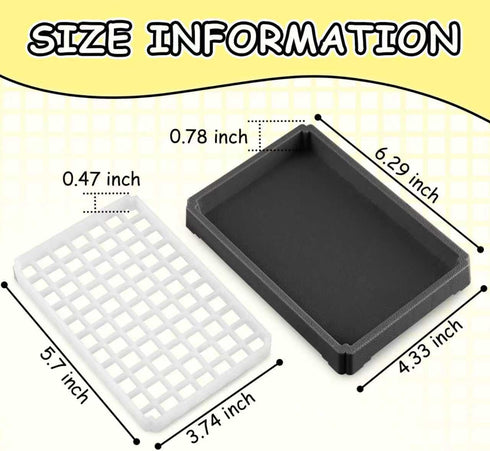 Hermit Crab Food Bowl with Grid,Large Capacity, Less Prone to Tipping Over for Reptile & Small Animal Tanks Hermit Crab