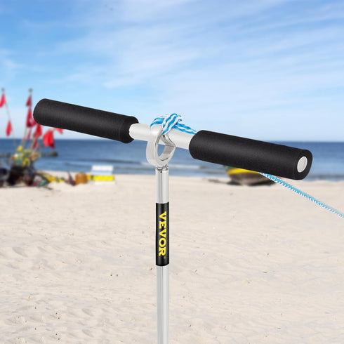 VEVOR 18" 36" Length Sand Anchor Auger, Galvanized Carbon Steel Slide Anchor for Beach and Sandbar