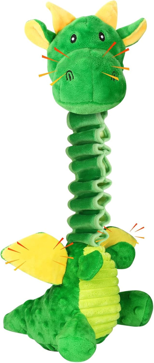 Large Squeaky Dog Toys, Tug-of-War Plush Animal Toys with Crinkle Paper for Small, Medium, Large Dogs