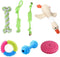 Techinal 10pcs Dog Chew Toy Cloth Rubber Toy For Aggressive Chewers Rubber Teether