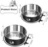 Crate Water Bowl No Spill, 2 Pack Hanging Dog Bowls for Kennel, Mountable, Large Stainless Steel Pet Cage Accessories
