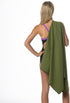 Flow Hydro Sport Towel - Microfiber Quick Dry Swimming Towels for Water Sports in Medium Size (Army Green)