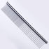 ZoCr Stainless Steel Pet Comb for Dogs Cats, Grooming Comb with Different Spaced Rounded Teeth (Silvery)
