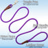 6FT/8FT/10FT Rope Dog Leash, 1/2” Strong Nylon with Leather Tailor Connection for Medium & Large Dogs