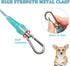 7FT Chew Proof Stretch Dog Leash Cable, Reflective Anti-Pull with Soft Wide Nylon Handle for Small Dogs, Blue