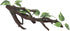 AQUA KT Reptile Climbing Branch Tree Trunk with Leaves for Lizard Bearded Dragon Snake Gecko Leopard Chameleon Frog