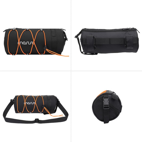 MOSISO Waterproof Bike Handlebar Bag, 2.5L Front Frame Bag with Shoulder Strap, Black